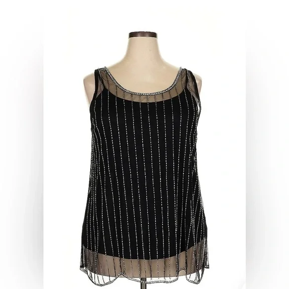 lane bryant black sequin dress Shop Women's Black Knit Dress with Striped Poncho-Style Overlay| Showoffff main image 1